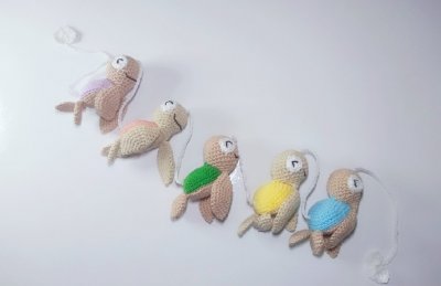 Varal de berço tartaruga Tutty