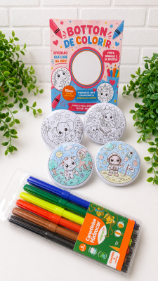 KIT BOTTONS PARA COLORIR