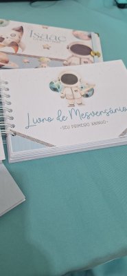 Kit maternidade Astronauta livro do bebê,  mêsversário, caderneta