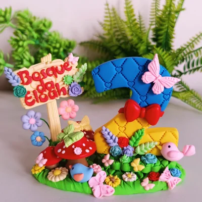 Vela em biscuit Branca de Neve
