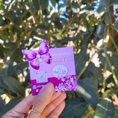 Cartela de Brinco Personalizado Mimo para Clientes Borboleta