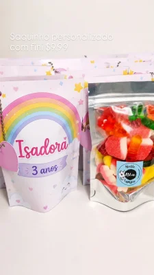40 Saquinho Zip Lock com Balas Fini
