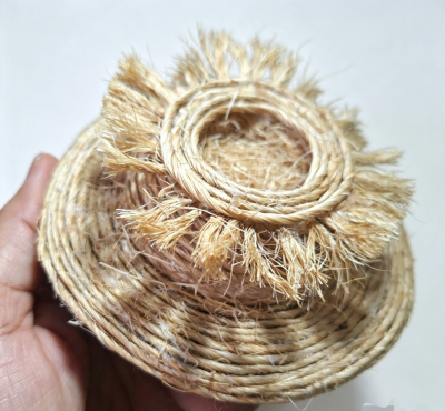 Porta Alianças Minimalista Ninho de Sisal Rústico