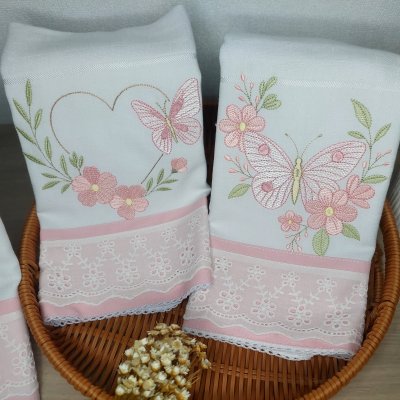 Kit Fralda personalizado floral borboleta delicado