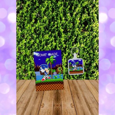Bloquinhos e Chaveiros Sonic "fazemos Qualquer Tema"- lembrancinhas.