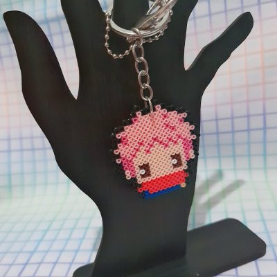 Chaveiro Yuji Itadori | Jujustu Kaisen | Hama Beads | PixelArte