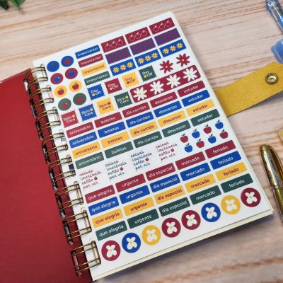 Agenda A5 Planner Maçã Encantada Personalizada