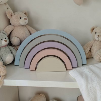 Arco iris de mdf /decoração de quarto infantil / enfeite de festa, adorno em mdf