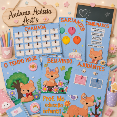 KIT DECORAÇÃO SALA DE AULA RAPOSINHA