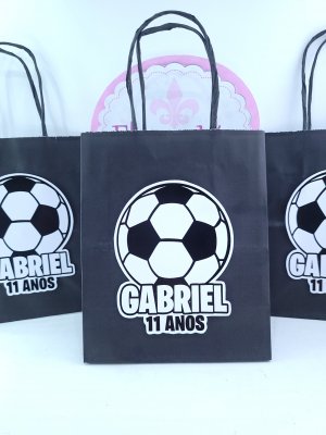 Sacolinha Personalizada Festa Time de Futebol