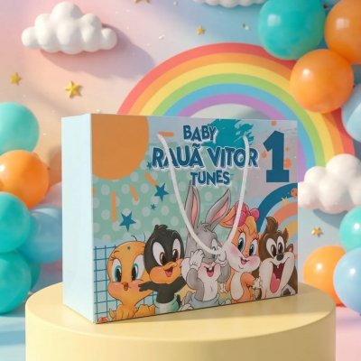 Sacola personalizada tema baby loney tunes