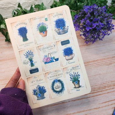 Caderno Midori Lavanda Garden Kit 4 unidades l A5 Midori l Anotaç