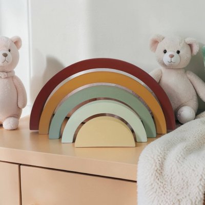 Arco iris de mdf /arco iris decoração de quarto infantil / enfeite de festa, adorno em mdf