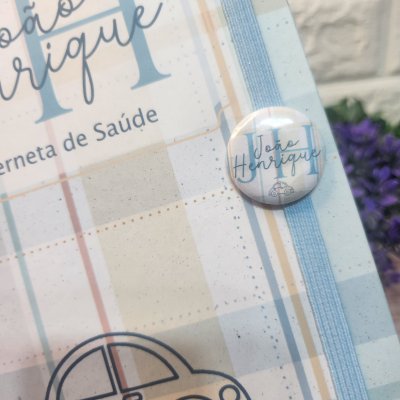 Kit Maternidade Menino Xadrez Personalizado