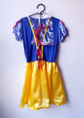 Fantasia da Branca de Neve Infantil com Tiara