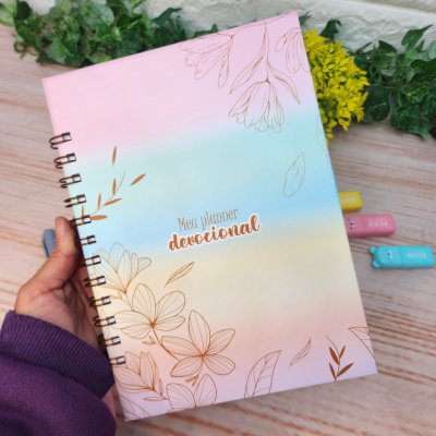 Caderno Devocional Gratidão Candy Personalizado