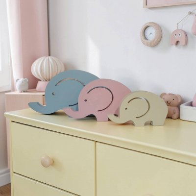 Elefantes de mdf decorativo 3 unidades/ decoração de quarto e fes