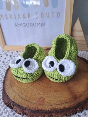 Sapatinho de Croche Bebê Sapinho