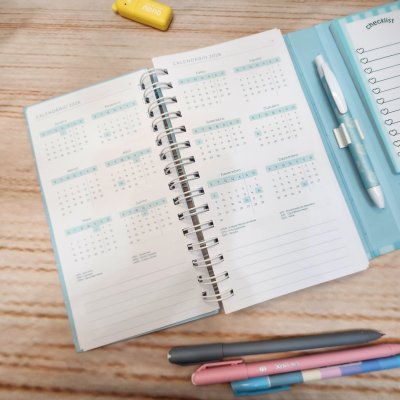 Agenda SLIM Moments Blue Fechamento Especial Personalizada