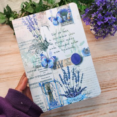 Caderno Midori Lavanda Garden Kit 4 unidades l A5 Midori l Anotaç