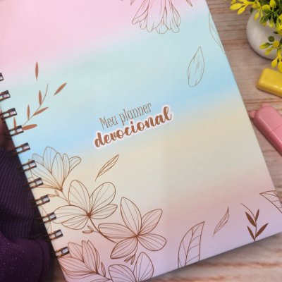 Caderno Devocional Gratidão Candy Personalizado