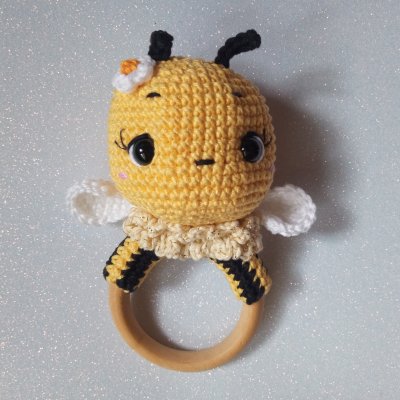 Chocalho abelhinha crochê / amigurumi