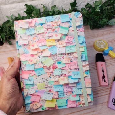 Caderno Sketchbook Post-it Love A5 l journal l Desenho l Anotações l Brochura l Sketchbook