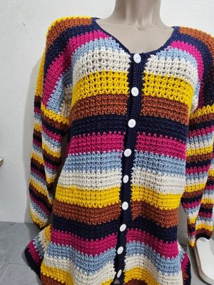 Casaco de Croche Colorido