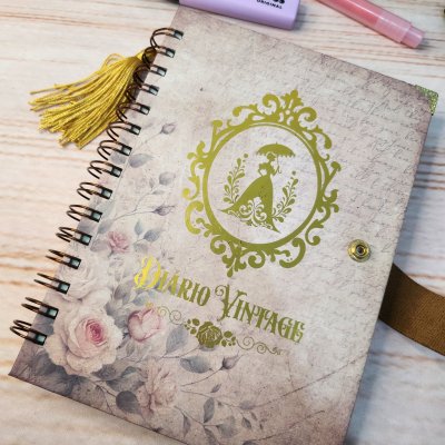 Caderno A5 Diário Vintage Personalizado