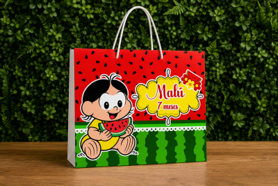 SACOLINHA PERSONALIZADA PARA FESTA MAGALI CUTE BABY. PEGUE E MONT