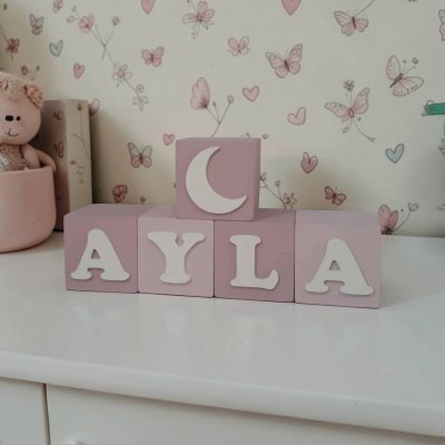 Cubos de mdf decorativos 8x8 / decoração de quarto infantil, fest
