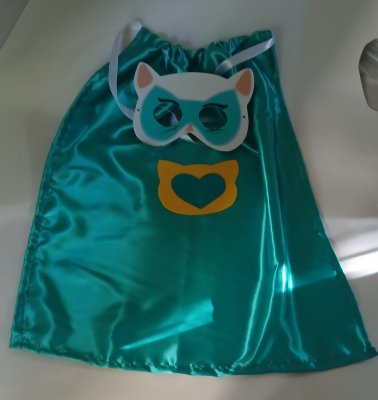 Capa e máscara Super gatinhos