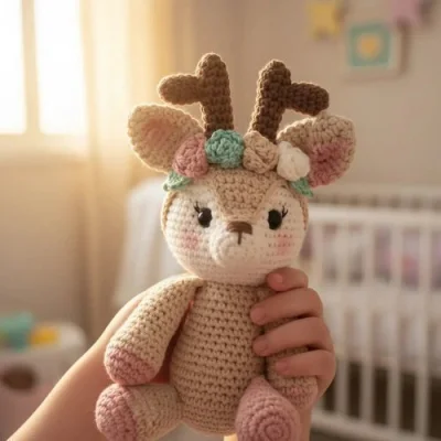 Cervo Crochê Amigurumi