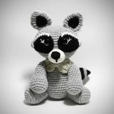 Guaxinim Crochê Amigurumi
