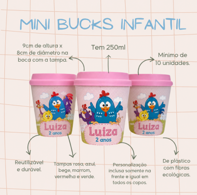 Copo bucks personagens 250ml