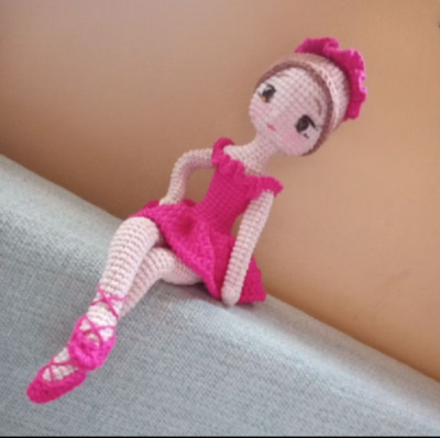 Bailarina articulada Crochê amigurumi