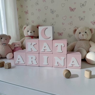 Cubos de mdf decorativos 8x8 / decoração de quarto infantil, festa infantil adorno de mdf