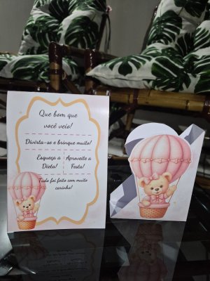 10 Centro de mesa - Plaquinha + Porta Guardanapo
