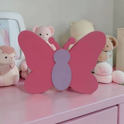 Borboleta de mdf decorativa / decoração de quarto e festa infantil enfeite de mdf