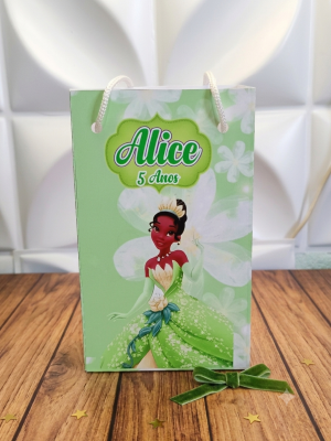 Sacolinha personalizada princesa tiana princesa e o sapo