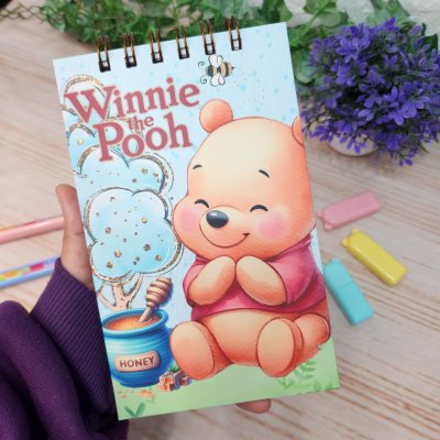 Caderneta Blocao Ursinho Pooh Personalizado