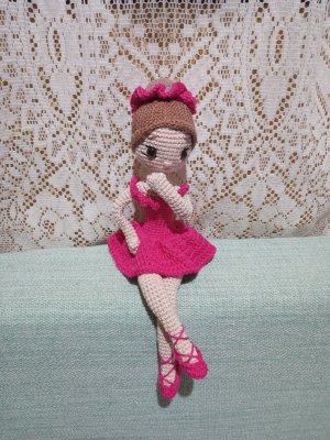 Bailarina articulada Crochê amigurumi