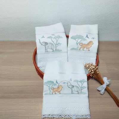 Kit Fraldas de boca safari minimalista