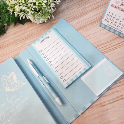 Agenda SLIM Moments Blue Fechamento Especial Personalizada
