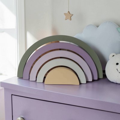 Arco iris de mdf /decoração de quarto infantil / enfeite de festa, adorno em mdf