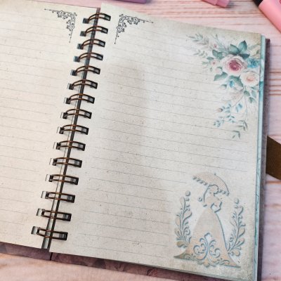 Caderno A5 Diário Vintage Personalizado
