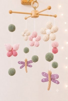 Mobile Libélulas Crochê Amigurumi