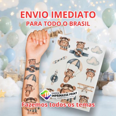 Tatuagem Temporária Personalizada - Folha A4