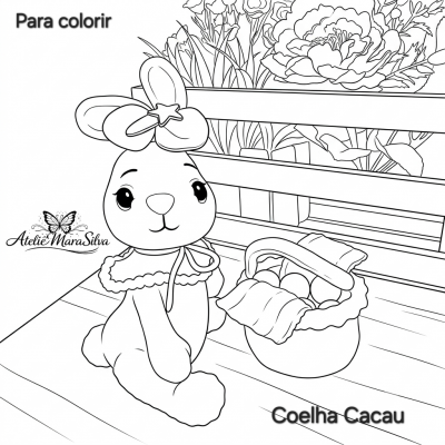Coelha Cacau Amigurumi 14cm – Pronta Entrega