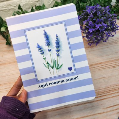 Caderno Midori Lavanda Garden Kit 4 unidades l A5 Midori l Anotaç